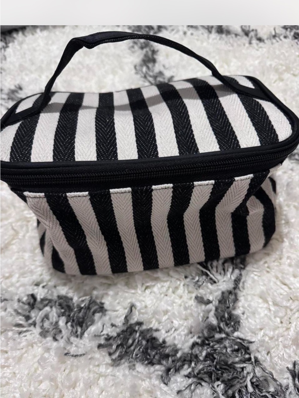 Striped Cosmetic Bag